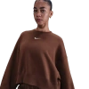 Nike Women's  Sportswear Phoenix Fleece Over-oversized Crew-neck Sweatshirt In Brown
