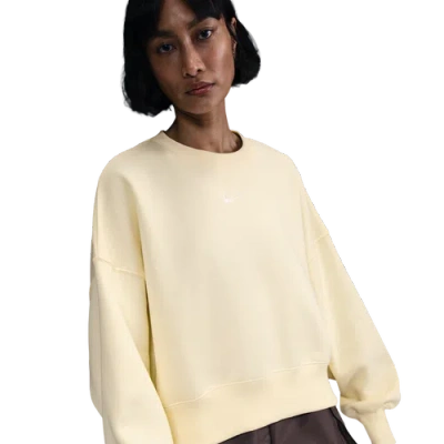 Nike Womens  Nsw Style Fleece Crew Oos In Neutral