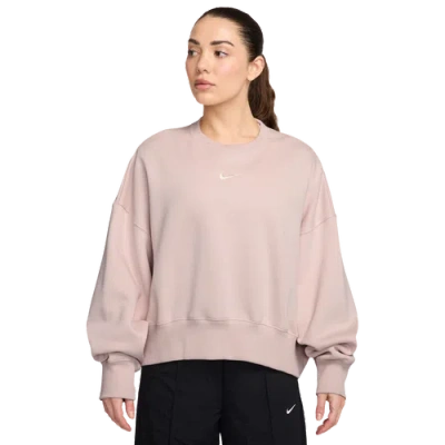 Nike Womens  Nsw Style Fleece Crew Oos In Pink