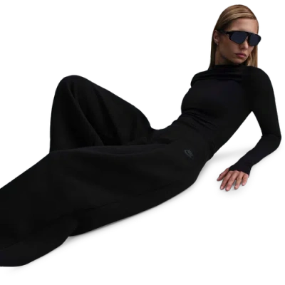 Nike Womens  Nsw Tech Fleece High Rise Pleated Wide Pant In Black/black
