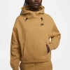 Nike Women's  Sportswear Tech Fleece Oversized Hoodie In Flax/black