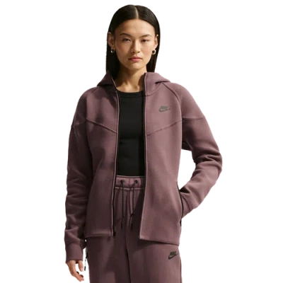 Nike Womens  Nsw Tech Fleece Wr Full-zip Hoodie In Brown