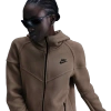 Nike Womens  Nsw Tech Fleece Wr Full-zip Hoodie In Mink Brown/black