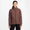 Nike Womens  Nsw Tech Fleece Wr Full-zip Hoodie In Red Sepia/black