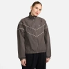 Nike Womens  Nsw Windrunner Woven Uv Full-zip Jacket In Light Iron Ore/white
