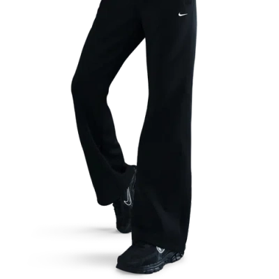 Nike Womens  Nsw Wr Mid Rise Poly Knit Pant In Black/white