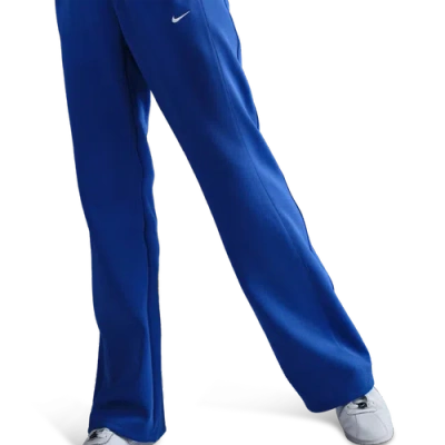 Nike Womens  Nsw Wr Mid Rise Poly Knit Pant In Hyper Royal/white