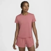 Nike Women's One Classic Dri-fit Short-sleeve Top In Canyon Pink/black