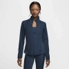 Nike Womens  One Rib Full Zip Mid Layer In White/armory Navy