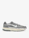 Nike Womens  P-6000 Chunky-sole Leather And Mesh Low-top Trainers In Flat Pewter