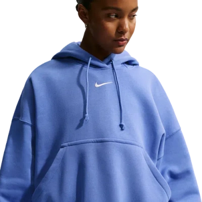Nike Sportswear Phoenix Fleece Pullover Hoodie In Blue