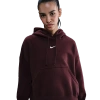 Nike Sportswear Phoenix Oversize Fleece Hoodie In Burgundy