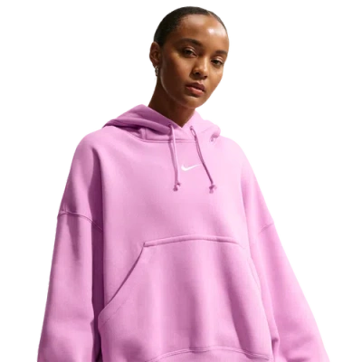 Nike Womens  Phnx Fleece Os Pullover Hoodie In Pink