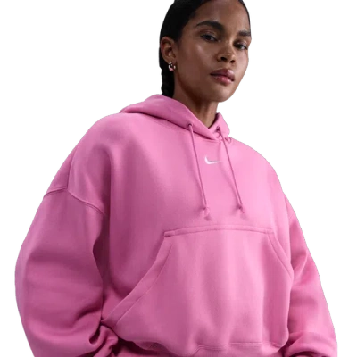 Nike Womens  Phnx Fleece Os Pullover Hoodie In Pink