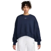Nike Womens  Phnx Fleece Over Sized Crew In Blue
