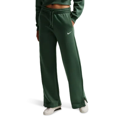 Nike Sportswear Phoenix High Waist Wide Leg Sweatpants In Green