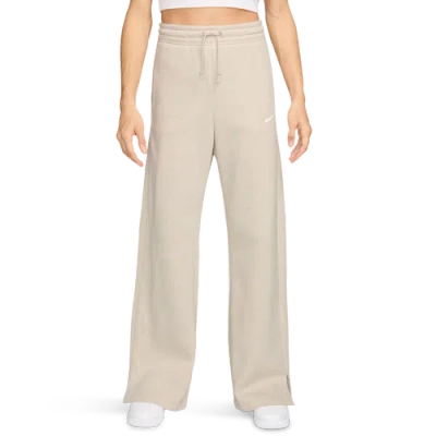 Nike Womens  Phoenix Fleece High Rise Wide Pants In Neutral