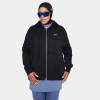 Nike Women's  Sportswear Oversized Jersey Full-zip Hoodie In Black