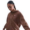 Nike Women's  Sportswear Phoenix Fleece Oversized Full-zip Hoodie (plus Size) In Brown