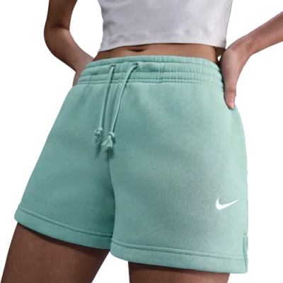 Nike Womens  Phoenix Fleece Mr Shorts In Green