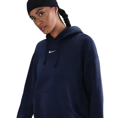 Nike Sportswear Phoenix Fleece Oversized Pullover Hoodie In Blue