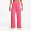 Nike Sportswear Phoenix High Waist Wide Leg Sweatpants In Aster Pink/white