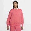 Nike Sportswear Club Fleece Crewneck Sweatshirt In Sail/aster Pink