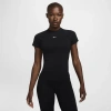 Nike Women's  Pro Dri-fit Short-sleeve Top In Black/white