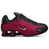 Nike Womens  Shox R4 In Metallic Silver/black/red