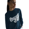 Nike Swoosh Fly Oversize Basketball Sweatshirt In Armory Navy/lt Orewood Brown
