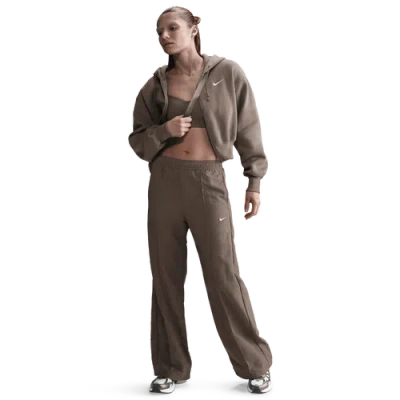 Nike Womens  Trend Woven Mid Rise Pants In Mink Brown
