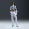 Nike Women's Windrunner High-waisted Woven Open-hem Pants In White/black