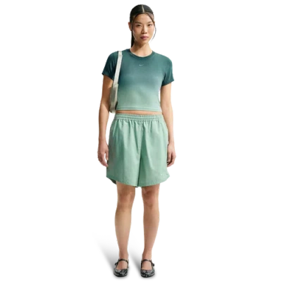 Nike Womens Nsw Chill Crop Pnx Dip Dye T-shirt In Green