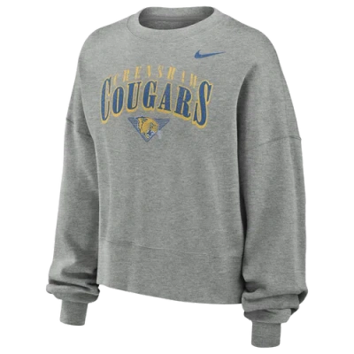 Nike Womens Phoenix Os Fleece Crew In Gray