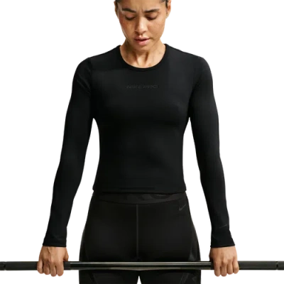 Nike Womens Pro Sculpt Ls Top In Black