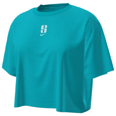 Nike Womens Sabrina Ss Tee In Blue