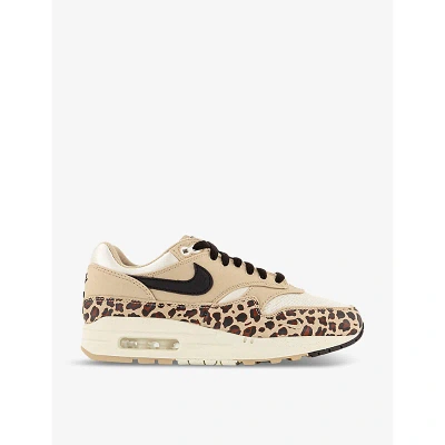 Nike Womens Sesame Cacao Wow Coconut Air Max 1 Panelled Suede Mid-top Trainers