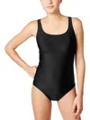Nike Womens Solid Trainer Mesh One-piece Swimsuit In Black