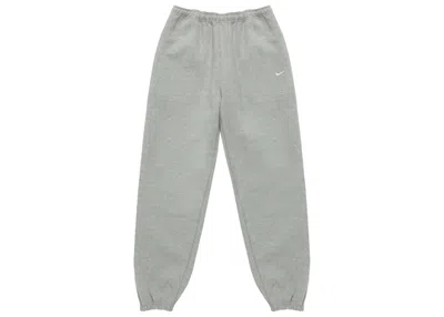 Pre-owned Nike Womens Solo Swoosh Fleece Pant In Dark Grey/white In Multi