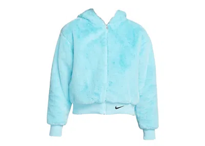 Pre-owned Nike Womens Sportswear Essential Faux Fur Jacket (asia Sizing) In Copa