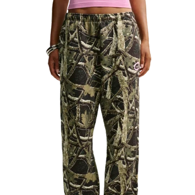 Nike Womens Studio Fleece Oversized Cuffed Pant In Multi