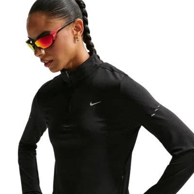 Nike Womens Swift Dri-fit Uv Half-zip Top In Black