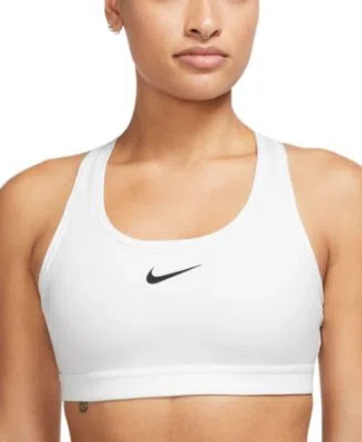 Nike Womens Swoosh Padded Sports Bra Xs 4x In Orange Pulse,white
