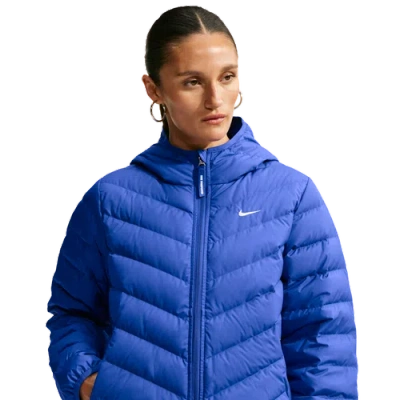 Nike Womens Therma-fit Down Windpuffer Warm Jacket In Blue