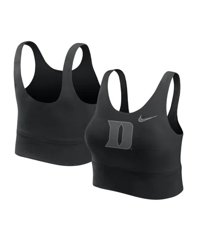 Nike Women's Black Duke Blue Devils Performance Long Line Sports Bra