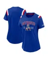 Nike Women'sâ Heather Royal New England Patriots Historic Slub Fashion T-shirt In Blue