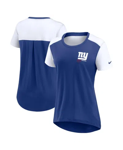 Nike Women'sâ Royal New York Giants Performance Fashion T-shirt In Blue