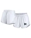 Nike Women's White Michigan Wolverines Performance Tempo Shorts In White