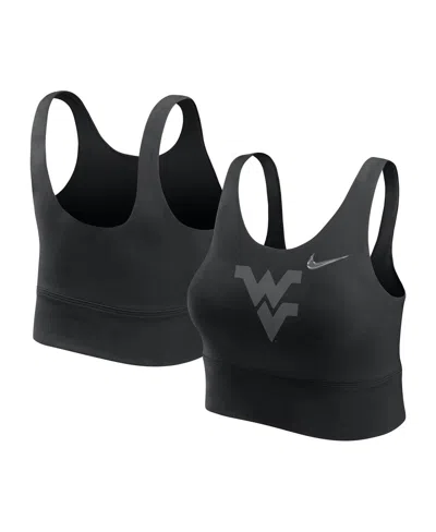 Nike Women's Black West Virginia Mountaineers Performance Longline Sports Bra