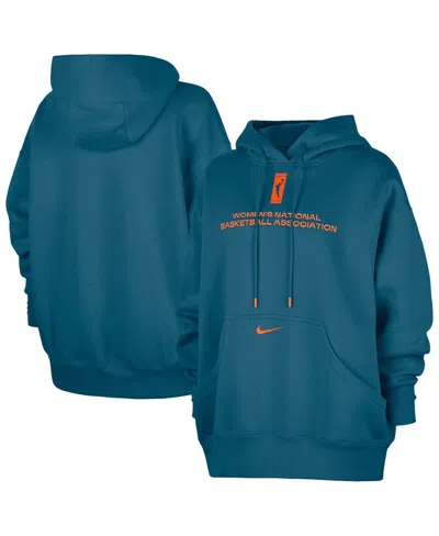 Nike Women's Blue Wnba Logo Woman Phoenix Fleece Pullover Hoodie